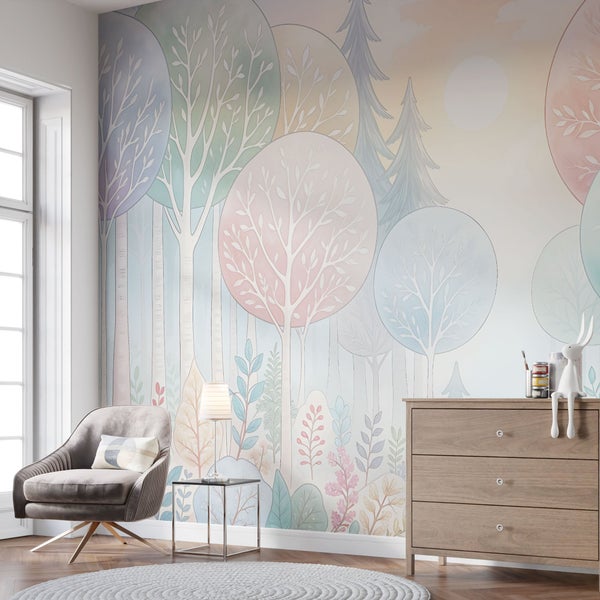 Kindertapete Lichterwald 450 x 250 cm