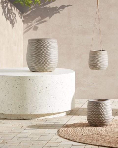 Blumenkübel LIVADIA 27 cm Taupe