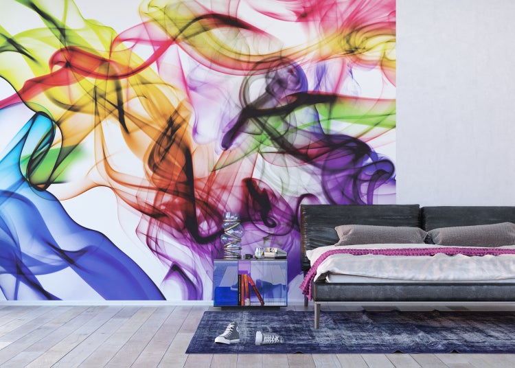 Illustration einer Tapetenbahn mit einer Breite von 75 Zentimetern