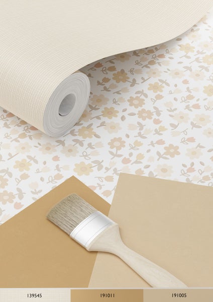 ESTAhome Tapete Blumen Beige - 53 cm x 10.05 m - 139578