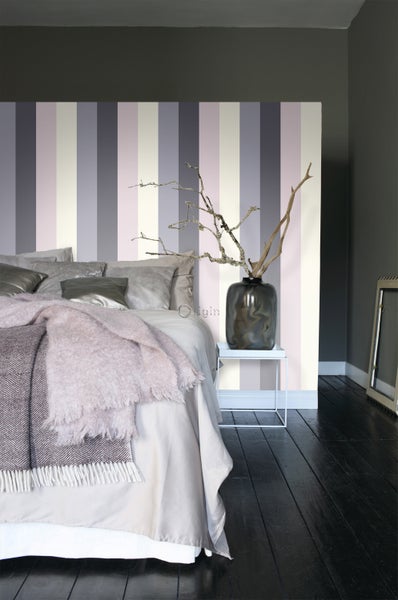 Origin Wallcoverings Tapete Streifen Lila und Violett - 53 cm x 10.05 m - 346517