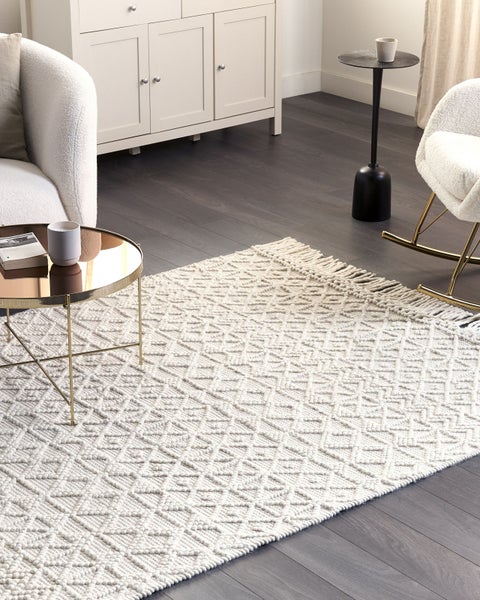 Teppich ALUCRA Hellbeige 160 x 230 cm Wolle