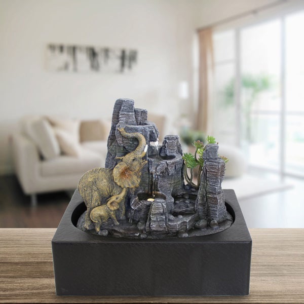 Zimmerbrunnen Tischbrunnen FoElefante Led 28,8 x 26 x 20,5 cm 11116