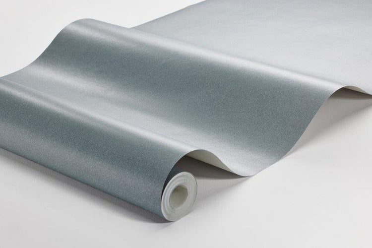 Borastapeter Tapete Uni Graublau - 53 cm x 10.05 m - 660677