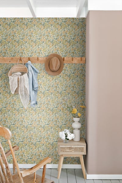 ESTAhome Tapete Blumen Graugrün - 50 x 900 cm - 131448