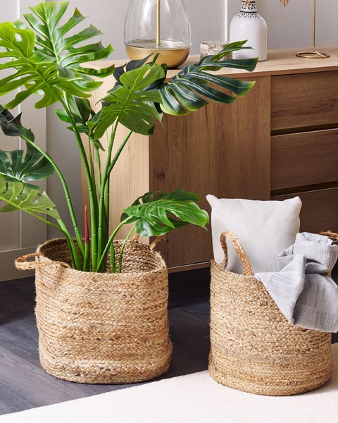 Aufbewahrungskorb 2er Set KAELLA Jute Sandbeige