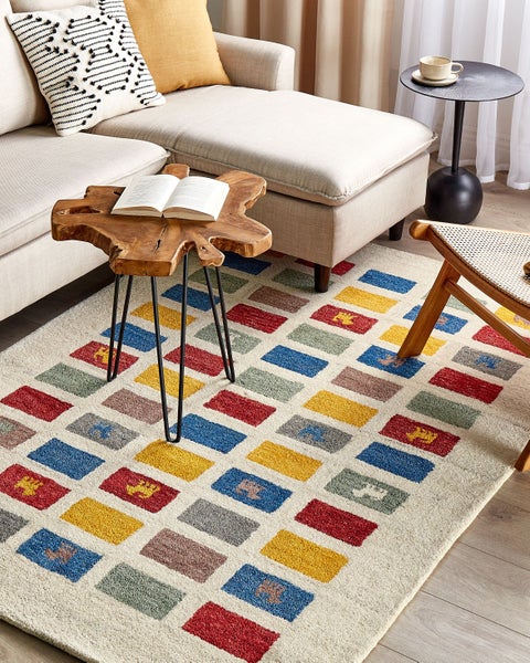 Teppich MURATLI Bunt 140 x 200 cm Wolle Gabbeh