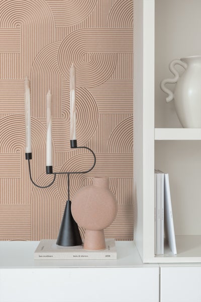 ESTAhome Tapete 3D-Muster Terrakottarosa - 50 x 900 cm - 139647