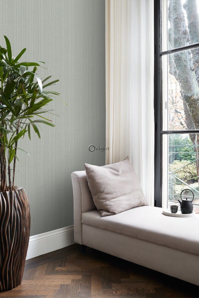 Origin Wallcoverings Tapete Gewebeoptik Grau - 53 cm x 10.05 m - 347629