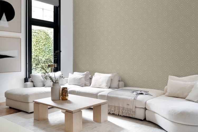 Origin Wallcoverings Tapete 3D grafisches Motiv Beige - 50 x 900 cm - 347978