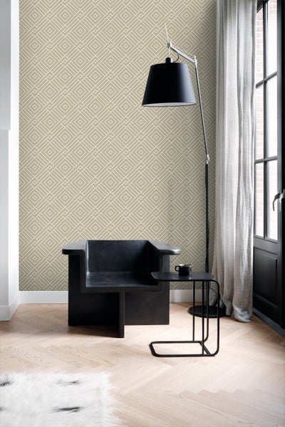 Origin Wallcoverings Tapete 3D grafisches Motiv Beige - 50 x 900 cm - 347978