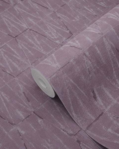 ESTAhome Tapete grafische Linien mauve-violett - 50 x 900 cm - 131416