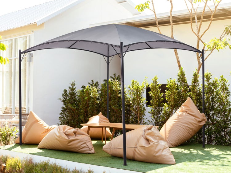 Pavillon VOMERO Metall 305 cm 305 cm Grau