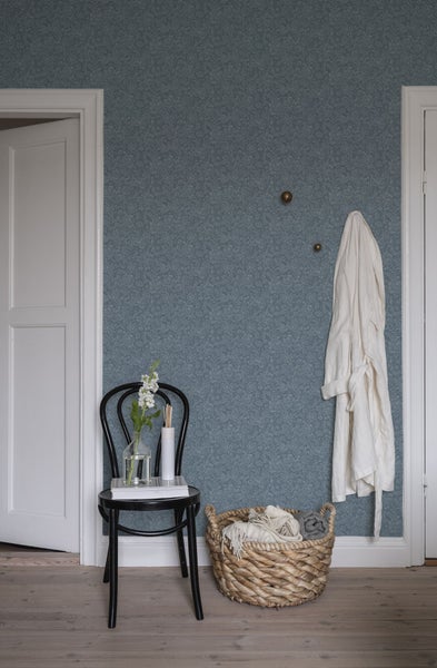 Duro Tapete Blumen Graublau - 53 cm x 10.05 m - 661146