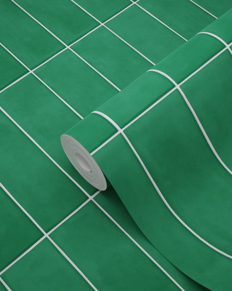 Vliestapete in Fliesenoptik mit Kachelmuster für ein modernes Wanddesign