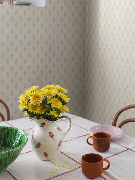 Borastapeter Tapete Blumen Gelb - 53 cm x 10.05 m - 662637