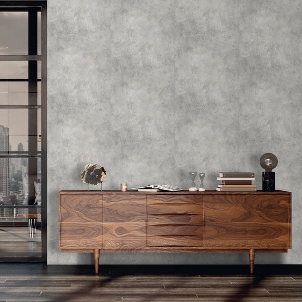 Sanders und Sanders Tapete Beton-Optik Grau - 53 cm x 10 m - 640069