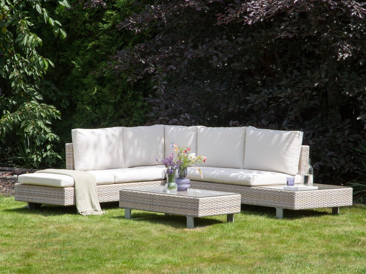 Outdoor Kissenbezug Set LANCIANO Cremeweiß