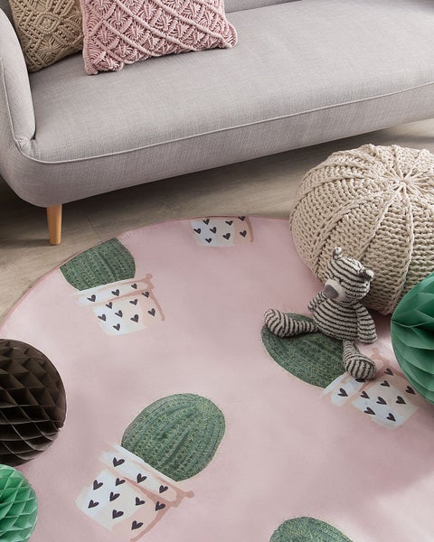 Kinderteppich ELDIVAN Rosa ø 120 cm