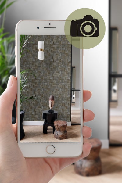 Origin Wallcoverings Tapete quadratische Holzstücke Dunkelbraun - 53 cm x 10.05 m - 347519