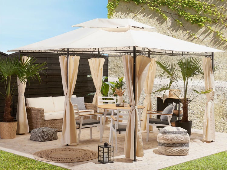 Pavillon COLOS Metall 400 cm 300 cm Beige
