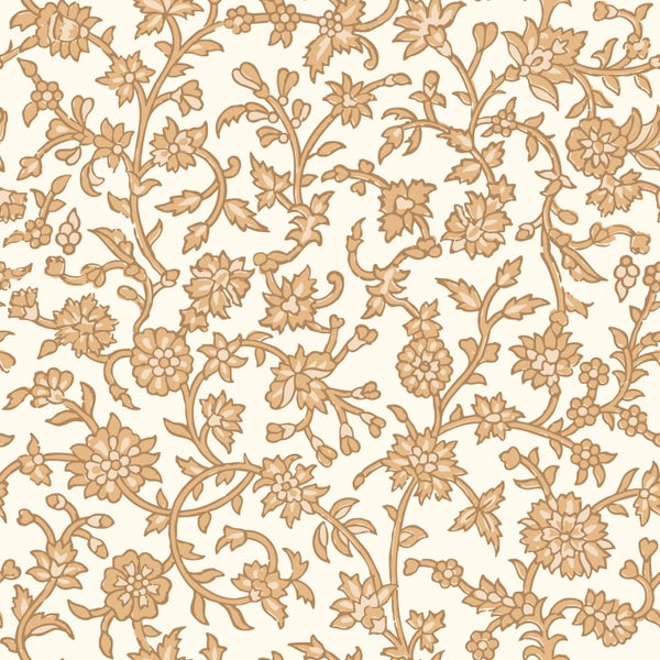 ESTAhome Tapete Blumenmuster Braun - 50 x 900 cm - 131520