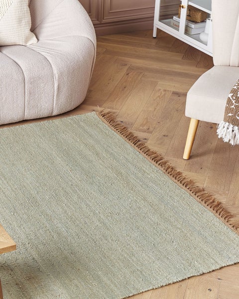 Teppich LUNIA Hellgrün 160 x 230 cm Jute