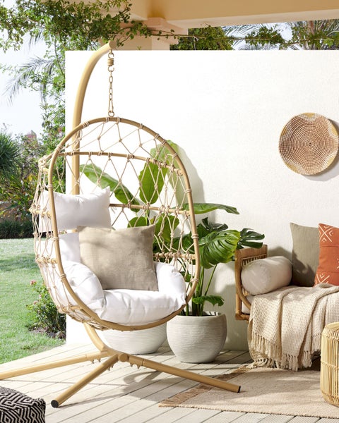 Hängesessel mit Gestell ADRIA Metall Beige
