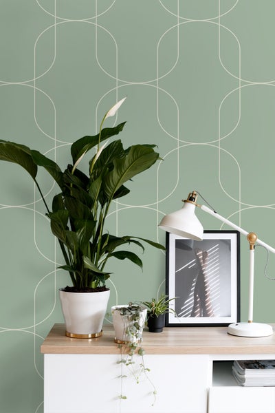 ESTAhome Tapete geometrische Formen Mintgrün - 50 x 900 cm - 139650
