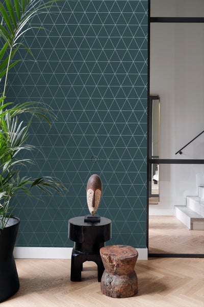 Origin Wallcoverings Tapete grafische Dreiecke Blau - 53 cm x 10.05 m - 347715