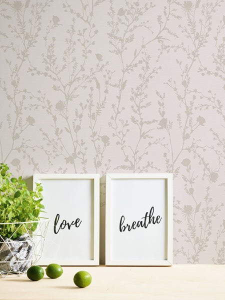 Tapetenrolle mit Vogel-, Schmetterlings- und Bambusmuster