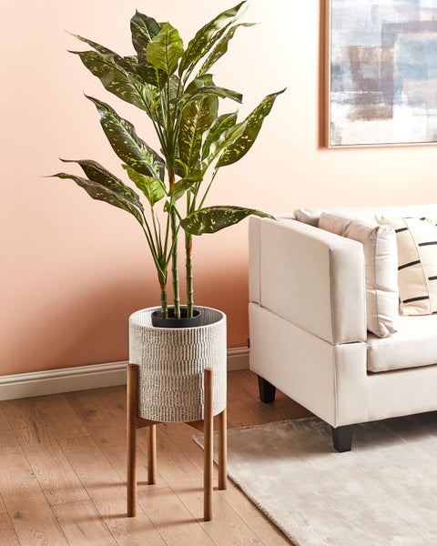 Blumentopf mit Beinen PINSAPO Metall 30 cm Grau