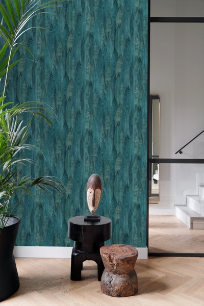 Origin Wallcoverings Tapete Blätter Meeresgrün - 53 cm x 10.05 m - 347368