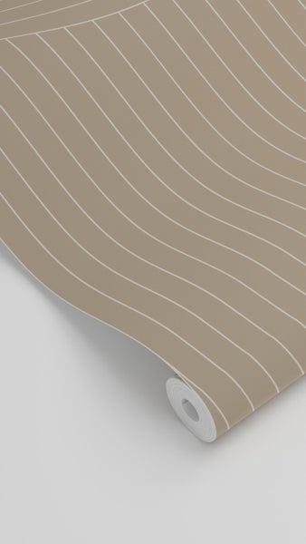 ESTAhome Tapete grafische Linien Sandbeige - 50 x 900 cm - 139925