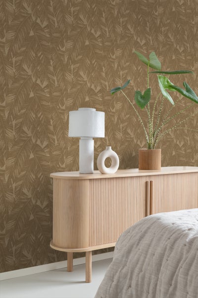 Origin Wallcoverings Tapete Bananenblätter Beigebraun - 50 x 900 cm - 348055