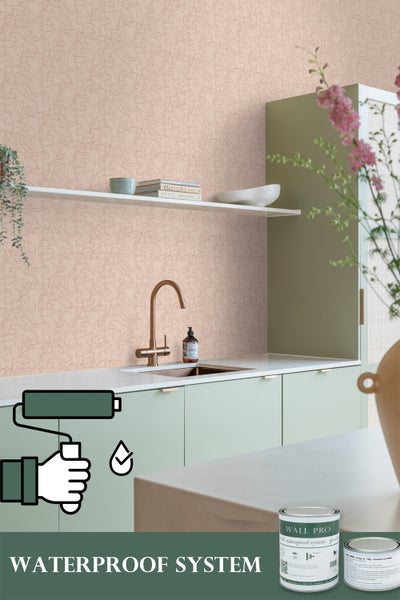 ESTAhome Tapete Koralle Terrakottarosa - 50 x 900 cm - 139501