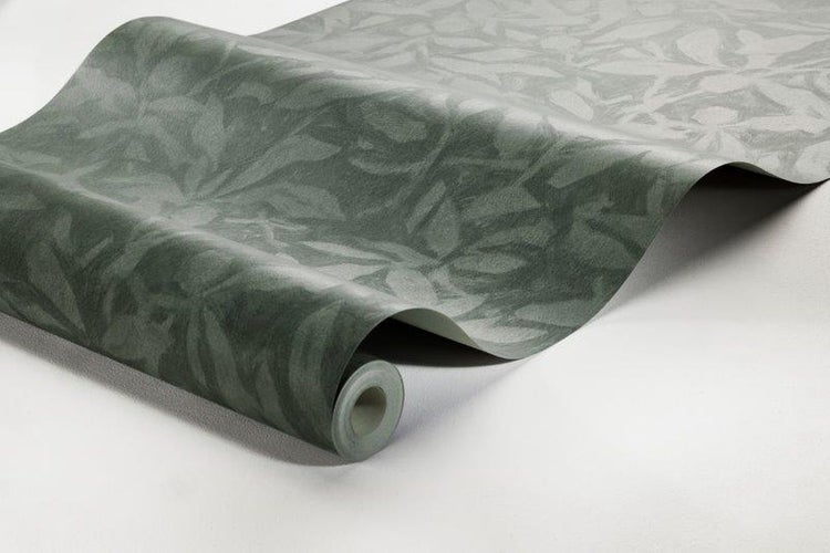 Tapete mit Blumen- und Vogelmuster