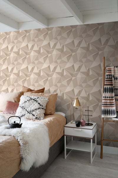 Sanders und Sanders Tapete 3D-Muster Beige - 50 x 900 cm - 935272