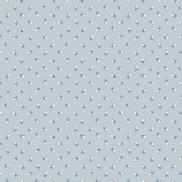 Borastapeter Tapete Blumen Blau - 53 cm x 10.05 m - 662653