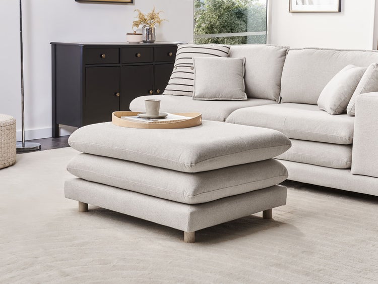 Ottomane HEDEN Stoff Beige