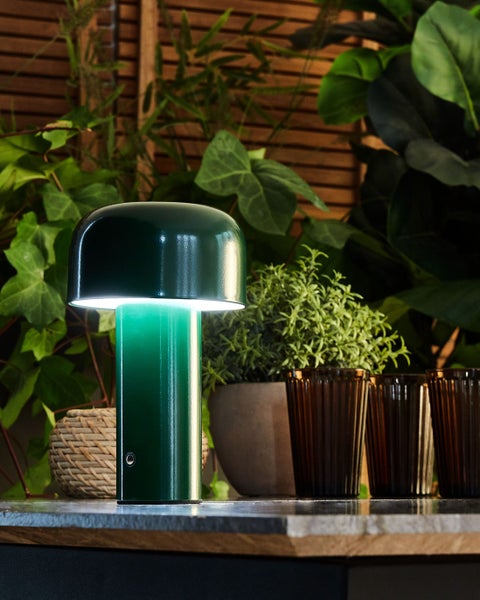 Kabellose LED Tischlampe BESOS mit Dimmer Grün
