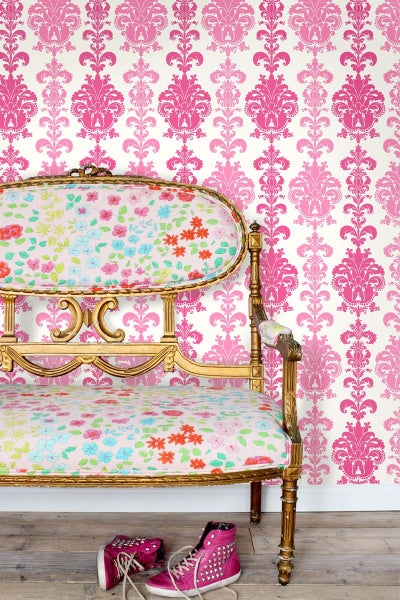 ESTAhome Tapete Barockmuster Rosa - 53 cm x 10.05 m - 115730