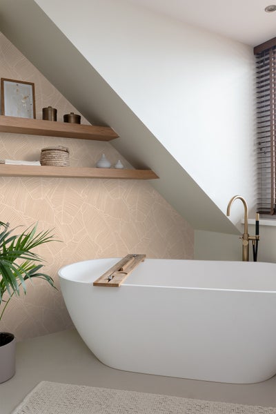 ESTAhome Tapete Blätter Sandbeige - 50 x 900 cm - 130932
