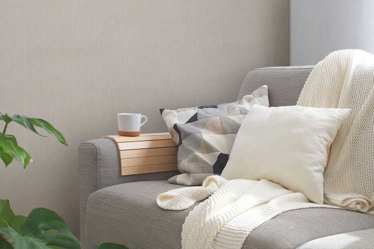 A.S. Création Tapete mit feiner Struktur Creme-Beige und Grau - 53 cm x 10.05 m - AS-395511