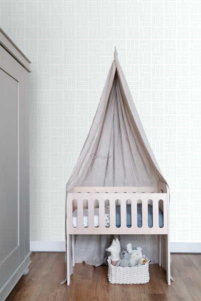 Origin Wallcoverings Tapete Blätter Weiß und Mintgrün - 53 cm x 10.05 m - 347499