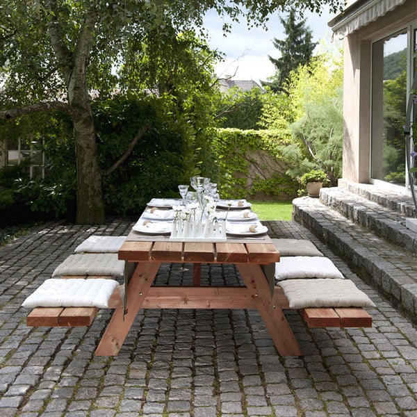Picknicktisch 6 bis 8 Sitzplätze GARDEN