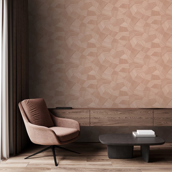 Origin Wallcoverings Tapete 3D-Muster Terrakottarosa - 53 cm x 10.05 m - 348040