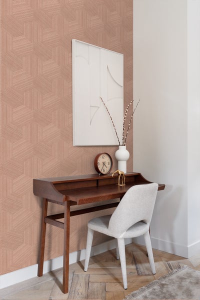 Origin Wallcoverings Tapete 3D-Muster Terrakottarosa - 50 x 900 cm - 347943