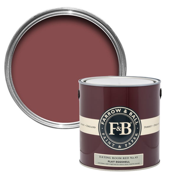 Farbeimer mit roter Innenfarbe von Farrow & Ball