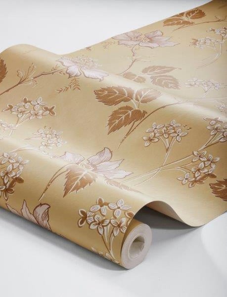 Borastapeter Tapete Blumen Gelb - 53 cm x 10.05 m - 660836